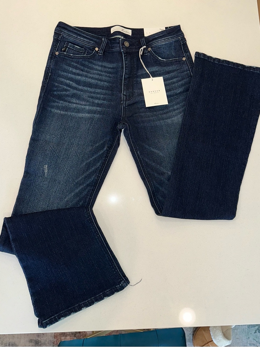 KanCan Dark Blue Flare Jeans